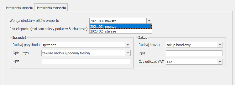 Problem został rozwiązany. Wynikał on ze zmian w strukturze plików importu w Buchalterze. Zachowujemy równiez kompatybilność dla osób, które nie posiadają najnowszej wersji programu Buchalter. W Konwerterze w zakładce "ustawienia eksportu" należy wskazać wersję struktuty plików: - dla zaktulizowanej wersji "2021.03 i nowsze" - dla starszych wersji "2020.02 i starsze"