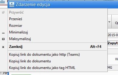 Menu kopiowania odnośnika KT-Plus